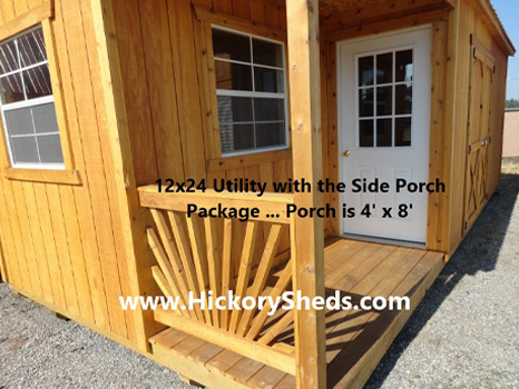 Hickory Sheds Utility Side Porch