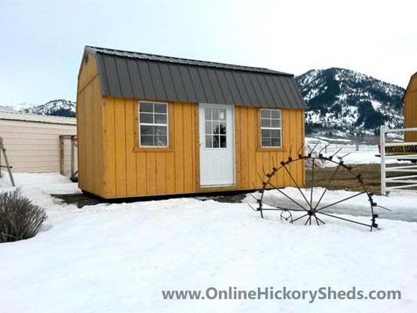 Hickory Sheds Lofted Tiny Room Single Door 2 Windows